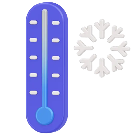 Termômetro e frio  3D Icon