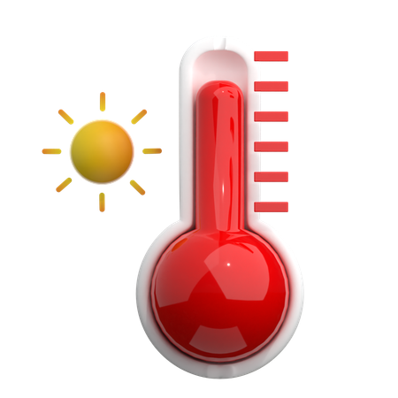 Termômetro quente  3D Icon