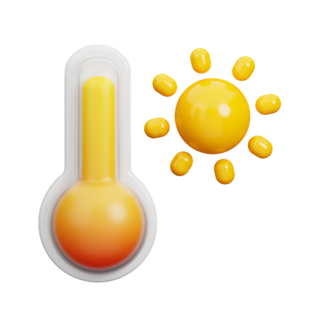 Termômetro quente  3D Icon