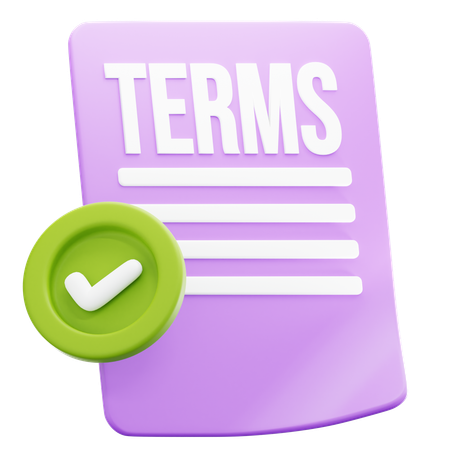 Terms Accepted  3D Icon