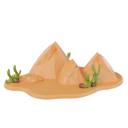 Terra deserta  3D Icon