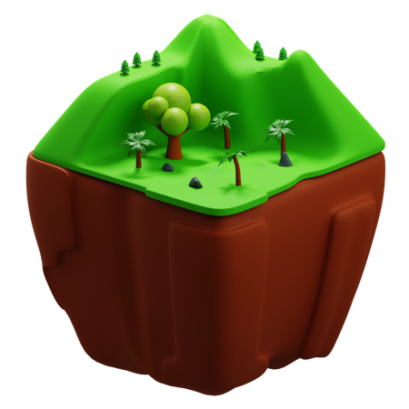 Paisagem natural da terra  3D Icon