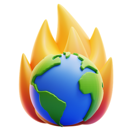 Terra quente  3D Icon