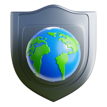 Terra segura  3D Icon
