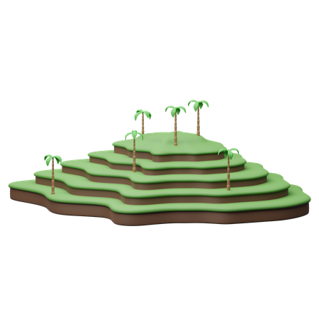 Terrace farming  3D Icon