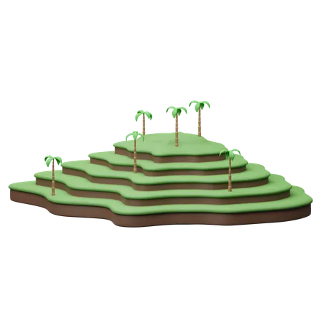 Terrace farming  3D Icon