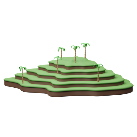 Terrace farming  3D Icon