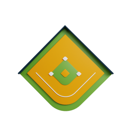 Terrain de baseball  3D Icon