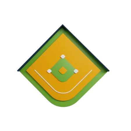 Terrain de baseball  3D Icon