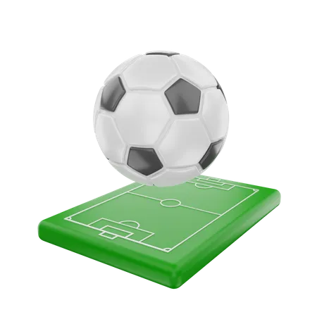 Terrain de football  3D Illustration