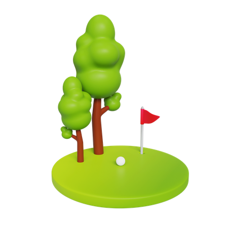 Terrain de golf  3D Icon