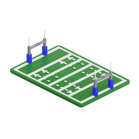 Terrain de rugby  3D Icon