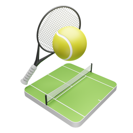 Terrain de tennis  3D Icon