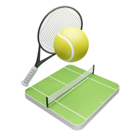 Terrain de tennis  3D Icon