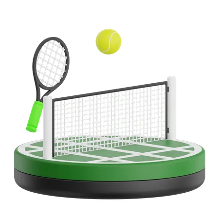 Terrain de tennis  3D Icon