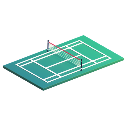 Court de tennis  3D Icon