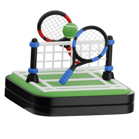 Terrain de tennis  3D Icon