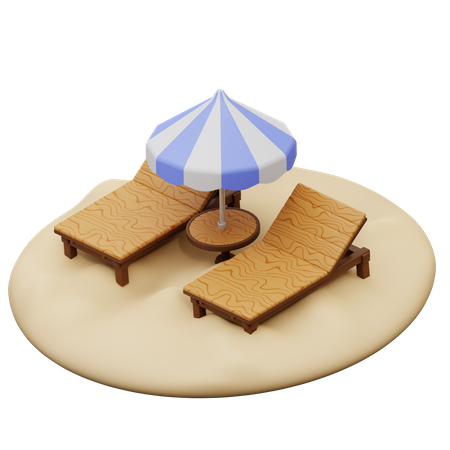 Terrasse de plage  3D Icon