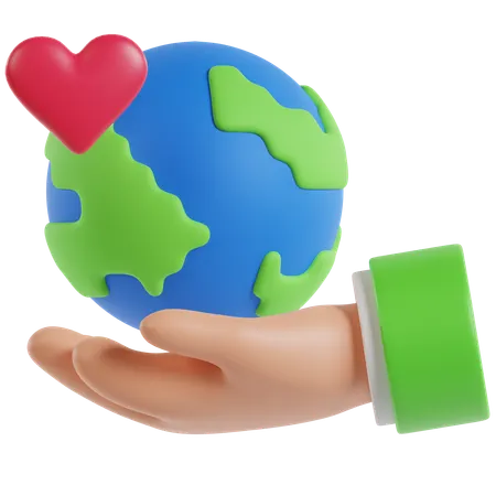 Amour de la terre  3D Icon