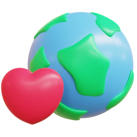 Amour de la terre  3D Icon