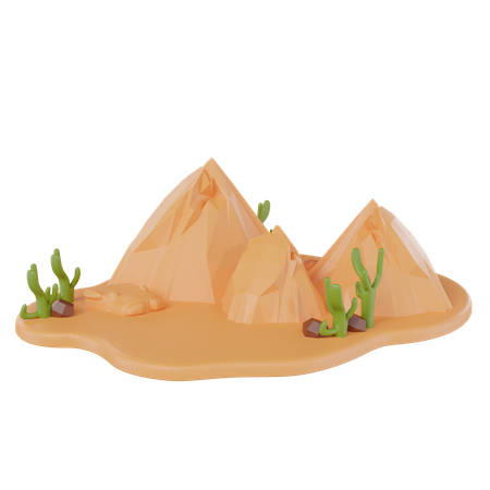 Terre désertique  3D Icon