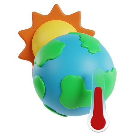 Terre et écologie réchauffement climatique  3D Icon