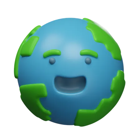 Terre heureuse  3D Icon