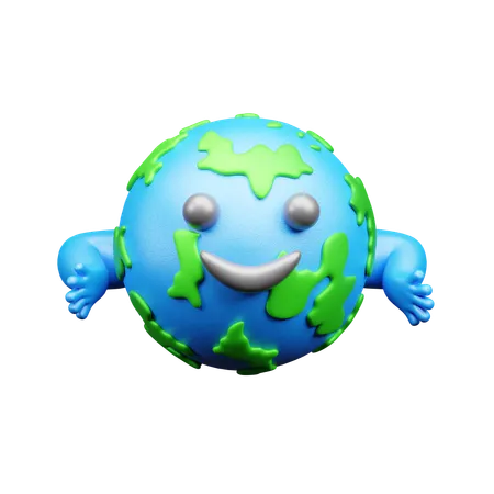 Terre heureuse  3D Icon