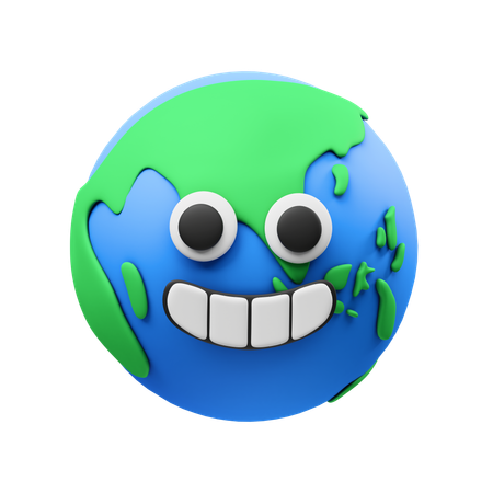 Terre heureuse  3D Icon