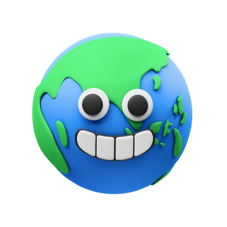 Terre heureuse  3D Icon