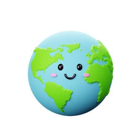 Terre heureuse  3D Icon