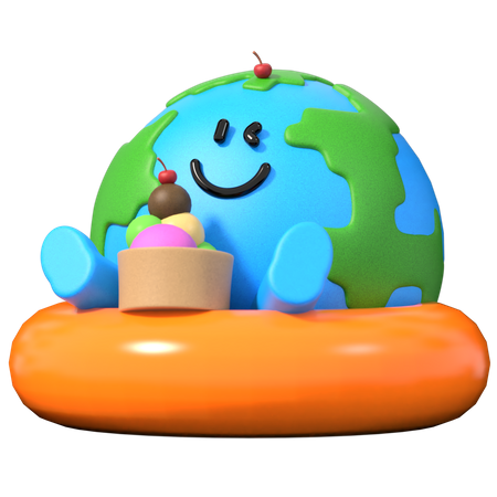Terre relaxante  3D Icon