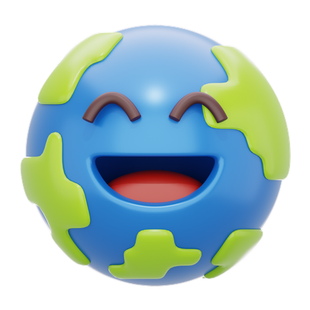 La terre sourit  3D Icon