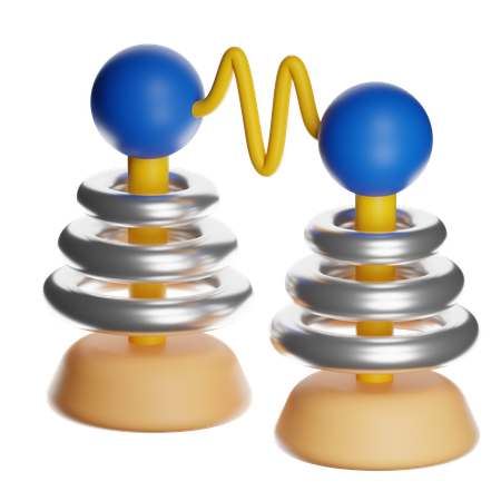 Tesla-Spule  3D Icon