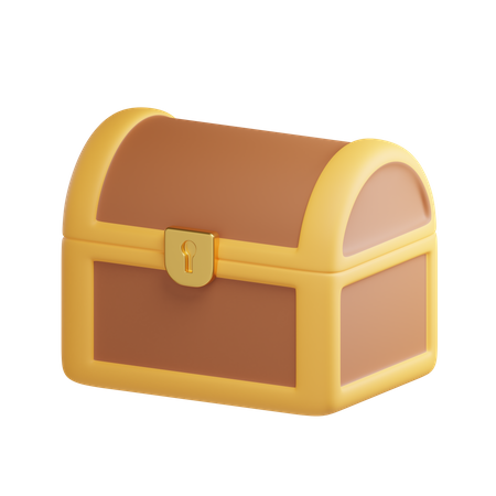 Tesouro no baú  3D Icon