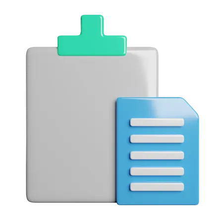 Test Report Document 3D Icon