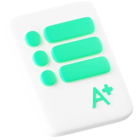 Test Paper  3D Icon