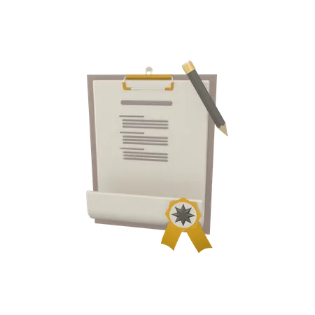 Test Paper  3D Icon