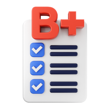 Test Scores Education  3D Icon