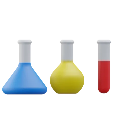 Test Tube Education 3 D Icon Illustration With Transparent Background 3D Icon