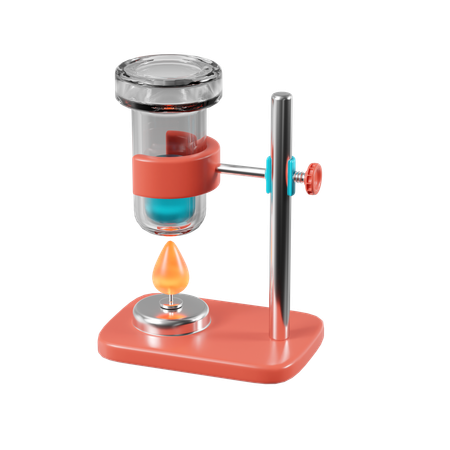 Test Tube Heating  3D Icon