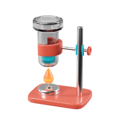 Test Tube Heating  3D Icon