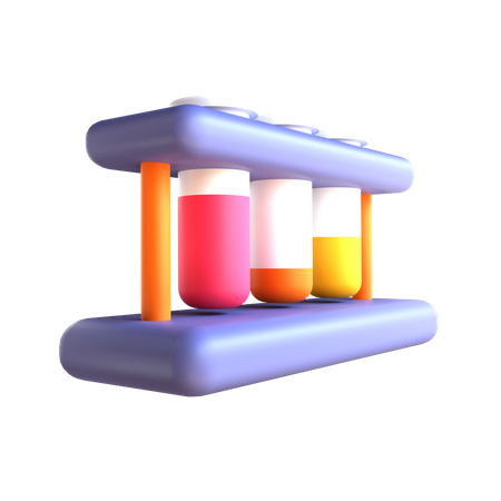 Test tube rack  3D Illustration