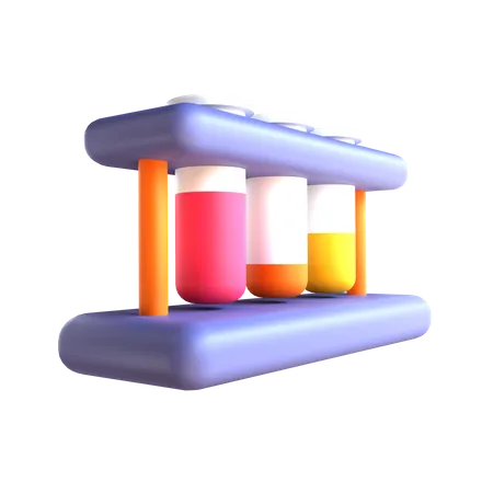 Test tube rack  3D Illustration