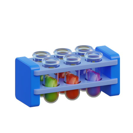 Test Tube Rack  3D Illustration