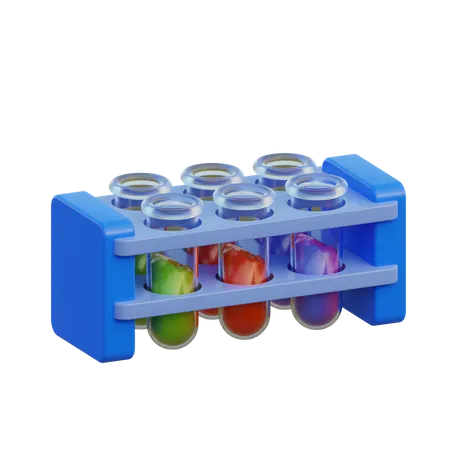 Test Tube Rack  3D Illustration