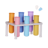3d test tube rack logo