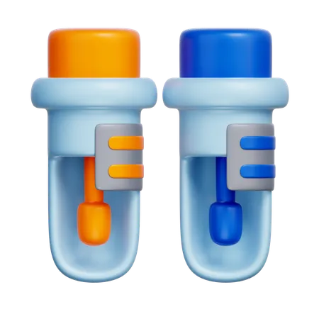 Test Tubes  3D Icon