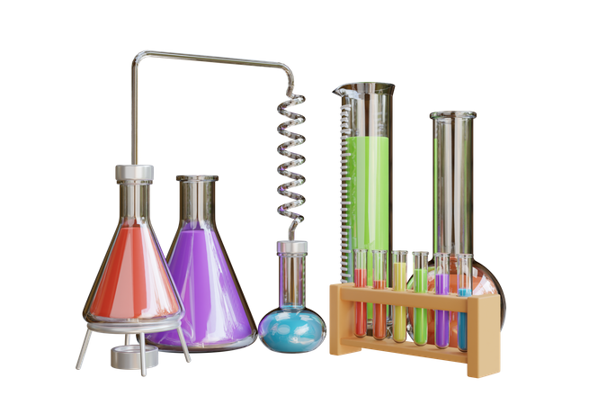 Test Tubes  3D Icon