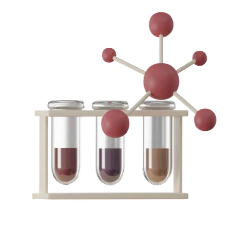 Chemical Test Tubes 3 D Render 3D Icon
